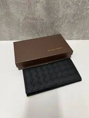 Бумажник Bottega Veneta Intrecciato черный