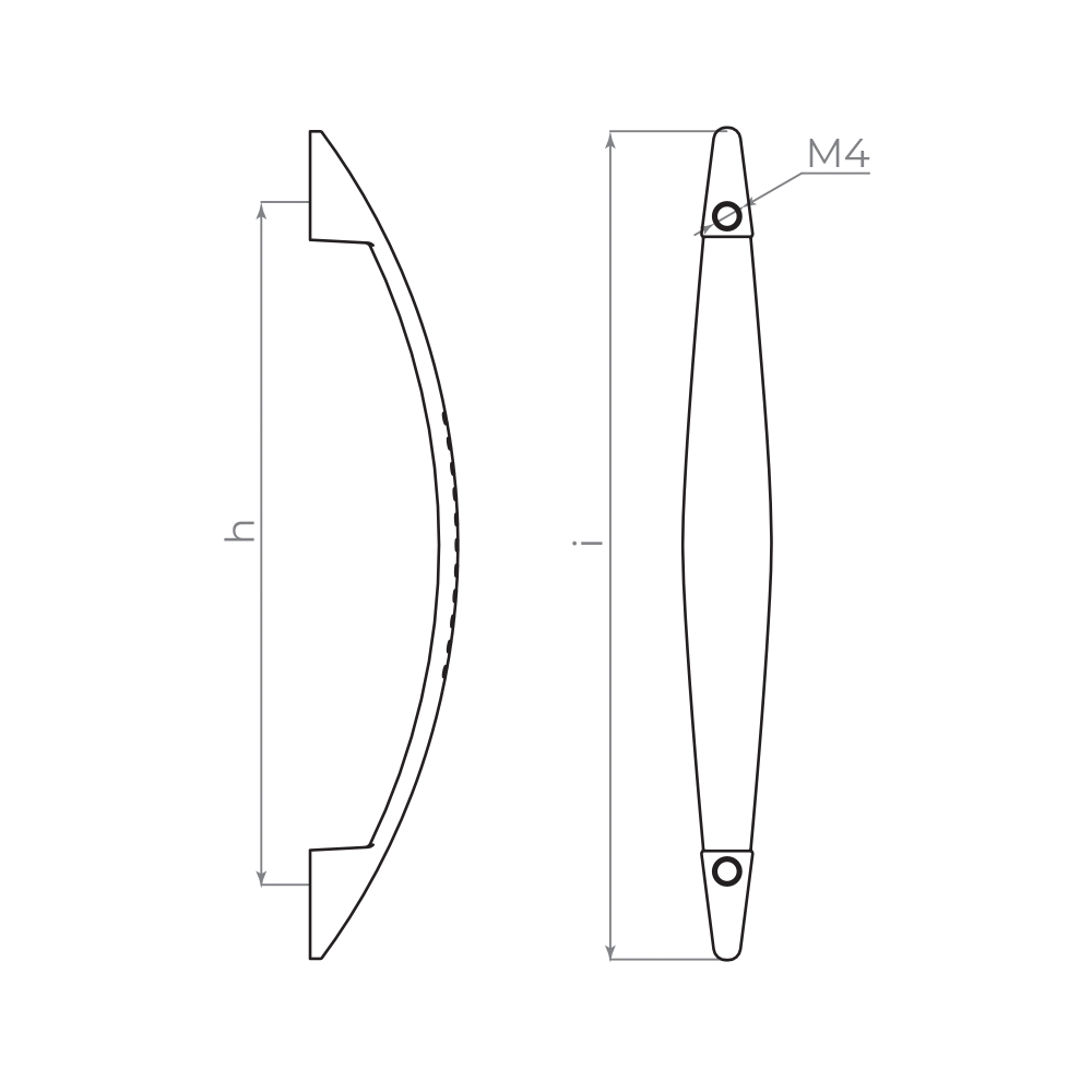 Ручка-скоба мебельная MB-H-002-128 мм PB золото
