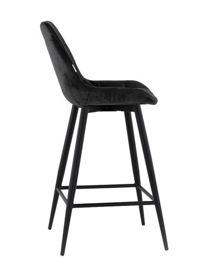 Стул барный Флекс с поворотным механизмом велюр черный