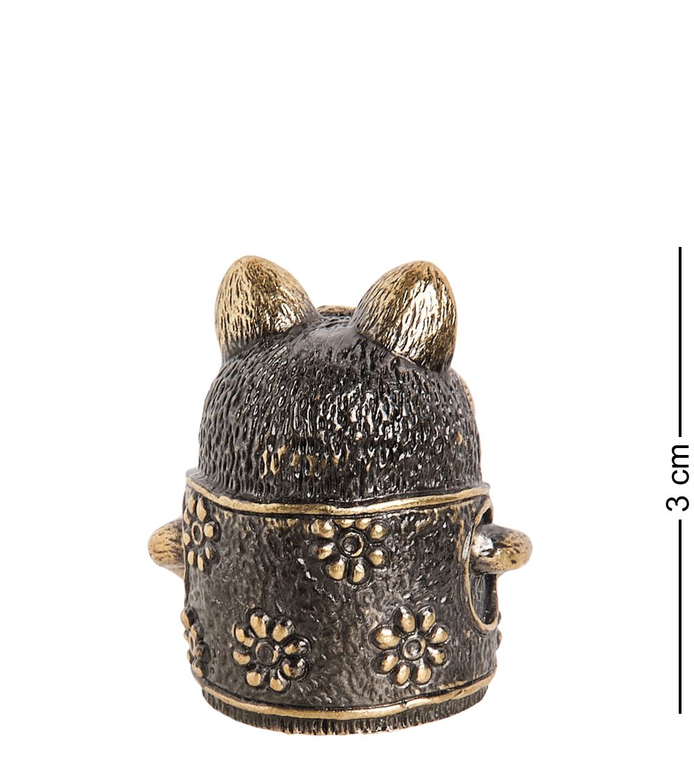 AM-1009 Фигурка «Колокольчик-Котяра» (латунь, янтарь)