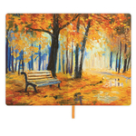 Блокнот А5 (143x210 мм) BRAUBERG VISTA "Aqua Autumn" под кожу гибкий 80 л. (2 штуки в упаковке)