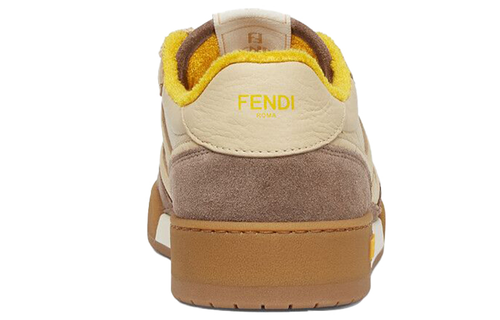 FENDI Match Low Top Suede "Yellow Beige"