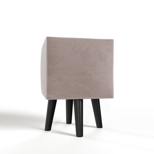 Пуф квадратный на высоких ножках Фантазёр Z-5 (Светло-серый) в офис, дом, салон красоты, прихожая, гостиная, на кухню, в кафе, в зону ожидания, в коридор, к туалетному столику. Банкетка, подставка.