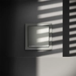 Выключатель встраиваемый VOLTUM S70 одноклавишный с подсветкой 10А, (сталь)