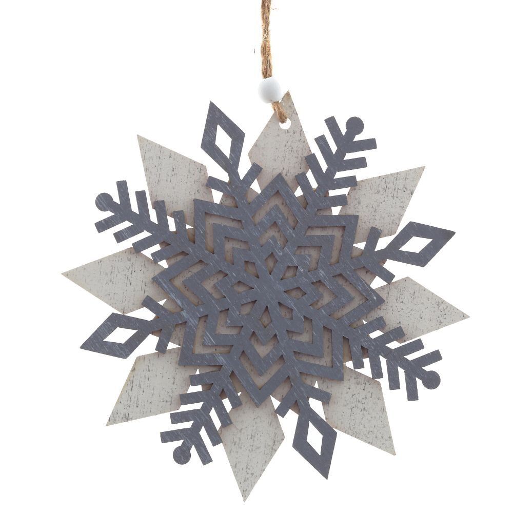 GAEM Украшение новогоднее "Снежинка", L15 W0,3 H16 см, 3в.