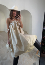 Юбка из тафты 100% шелк, молочный