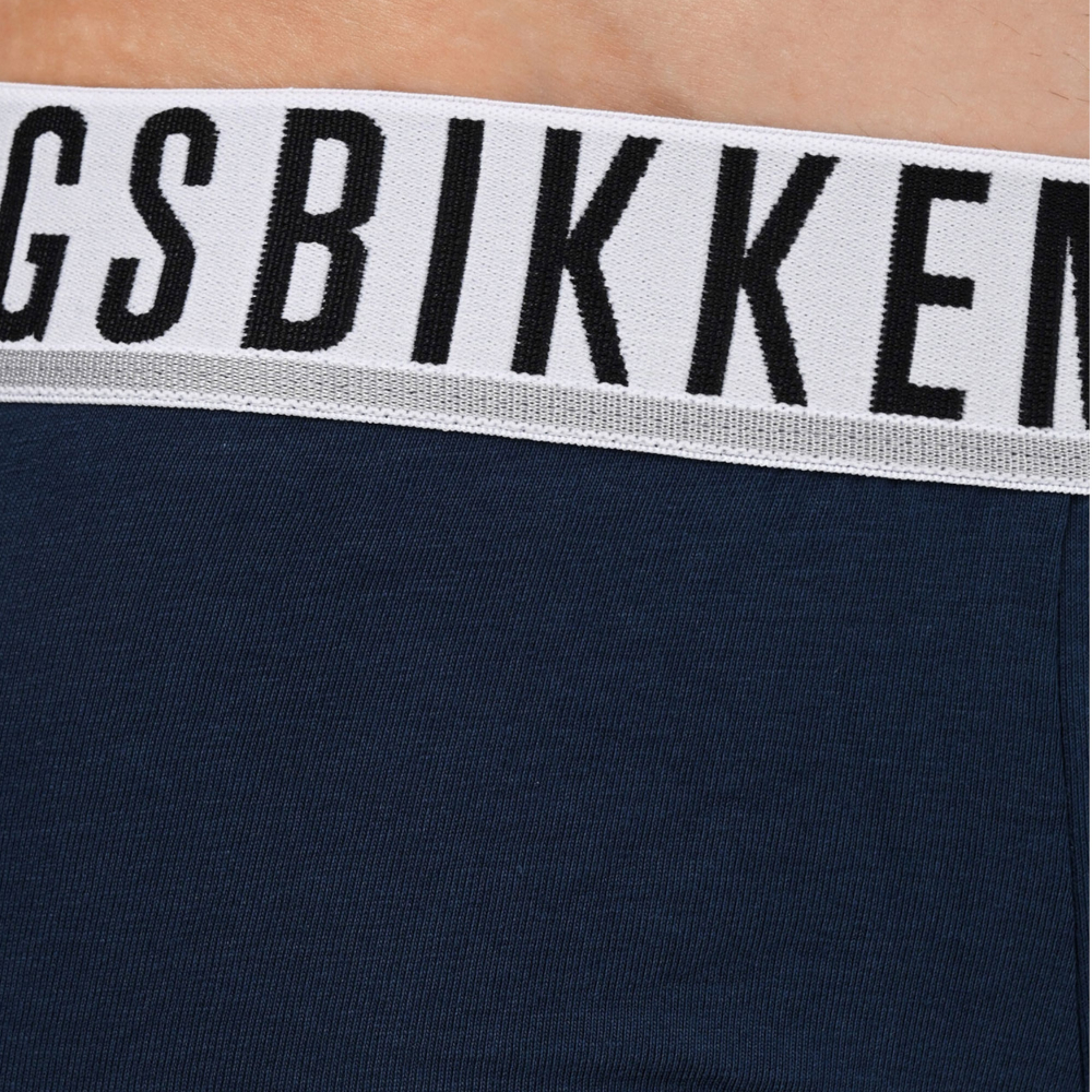 Мужские трусы хипсы синие набор 2 в 1 Bikkembergs ESSENTIAL BKK1UTR01BI/2