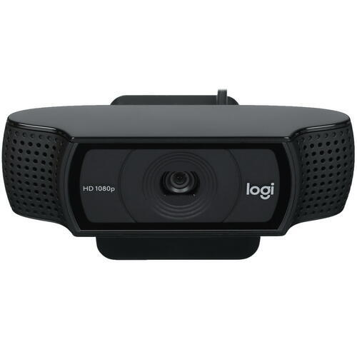 Веб-камера Logitech HD Pro C920, 2Мп, черный, FHD, 2-mic, 30FPS, автофокус, HDR, USB 1.5м (960-000998)
