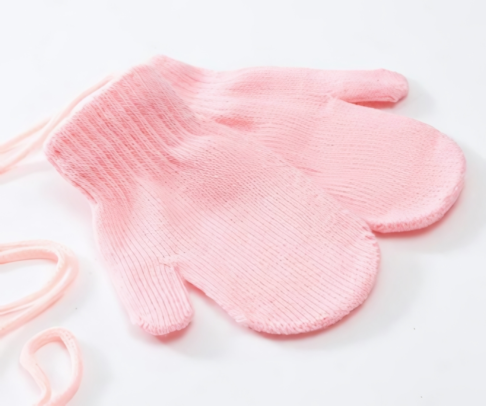 Варежки однослойные "Однотонные", светло-розовый, р-р 14 (4-5 лет) 5133454, 1 шт.