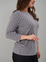 Лонгслив ЛНв-306/кофе-цветочныйорнамент