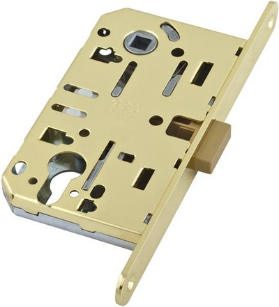 Замок магнитный AGB  латунь, c ответной планкой, под цилиндр