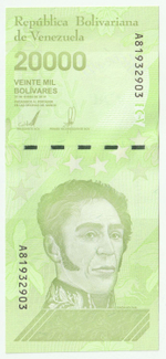 Venezuela, 20,000 Bolívares, 2019, UNC