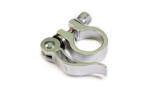 Хомут подседельный TRIX JB-KC010, ?34.9мм с эксцентриком, алюминиевый, серебристый