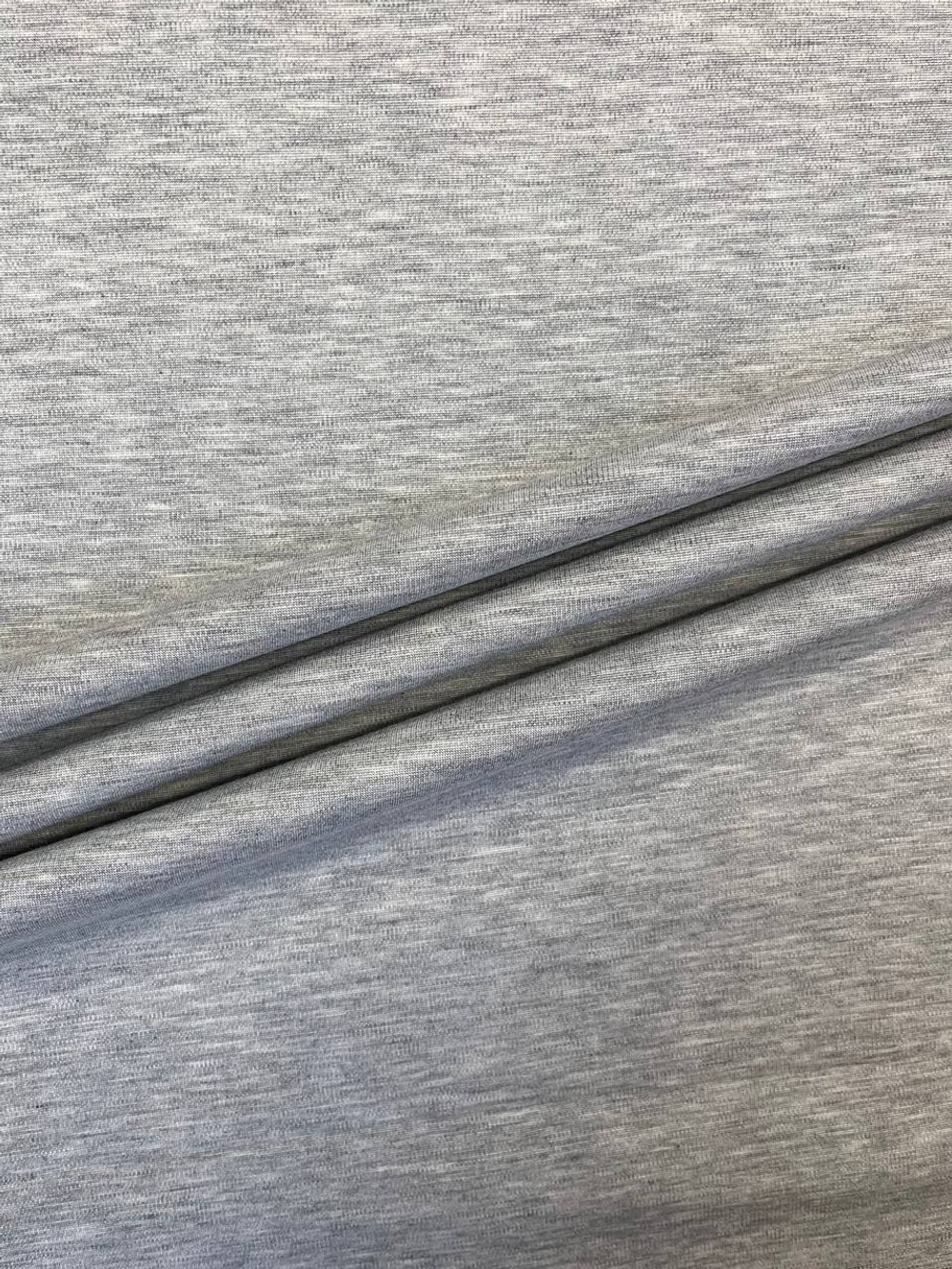 Трикотаж вискоза с эластаном punto milano серый меланж