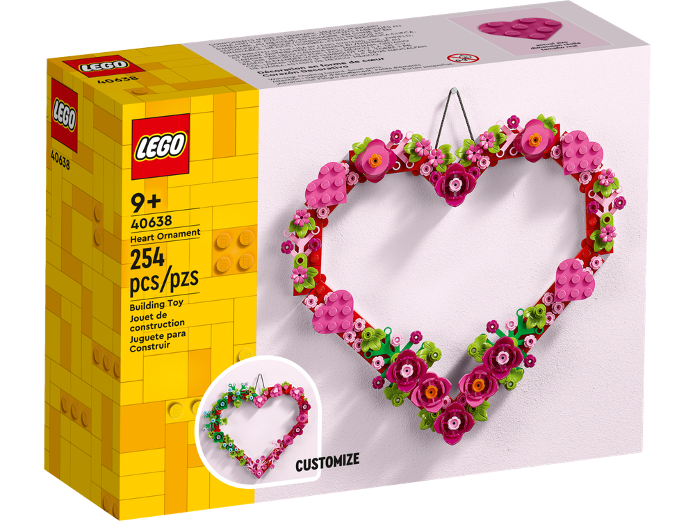Конструктор Лего Креатор 40638 Сердце Орнамент | LEGO Creator Heart Ornament | декоративное украшение 254 детали 9+