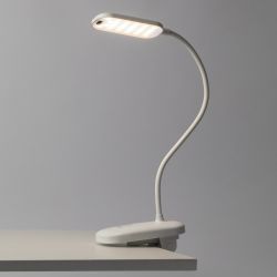 Настольный светильник ЭРА NLED-525-6W-W светодиодный аккумуляторный на прищепке белый