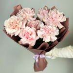 Букет из 7 розовых французских роз