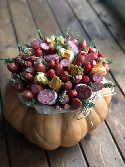 Съедобный букет в тыкве для папы