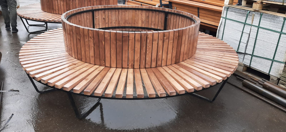 Скамейка "Круглая со спинкой"