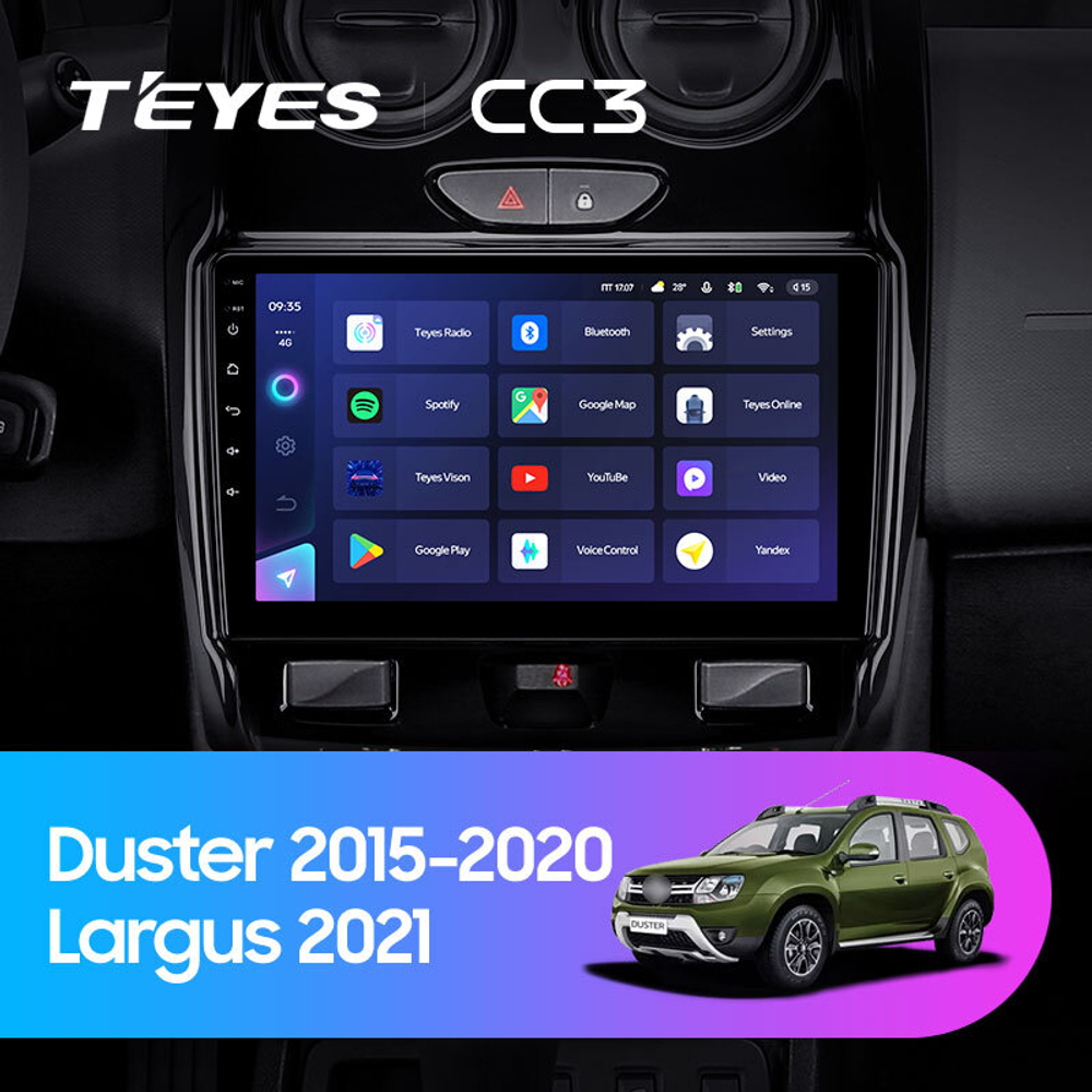 Teyes CC3 9"для Renault Duster, LADA Largus 2015-2021