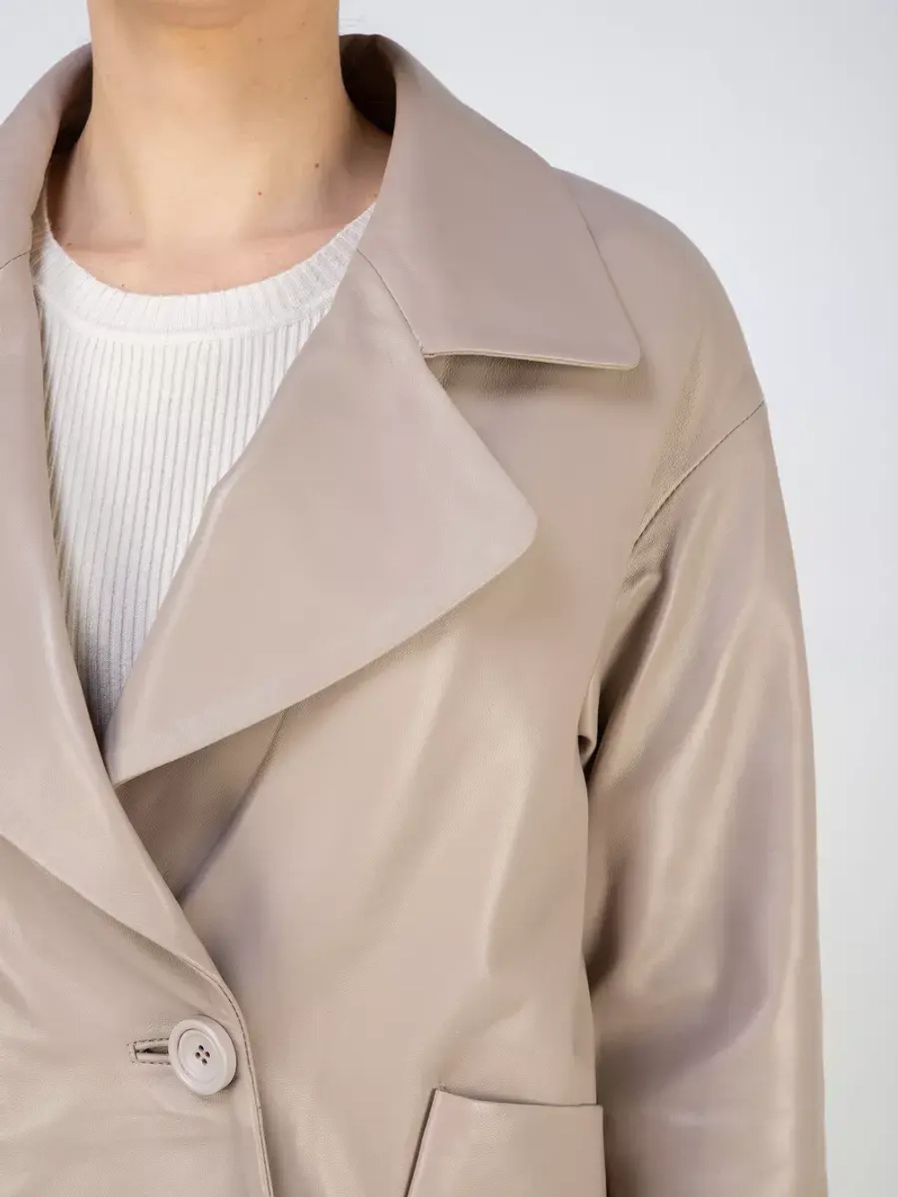 Куртка кожаная натуральная Турция блейзер