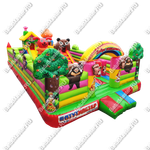 Коммерческий надувной батут "Маша и Миша", 10*6*2,8 м