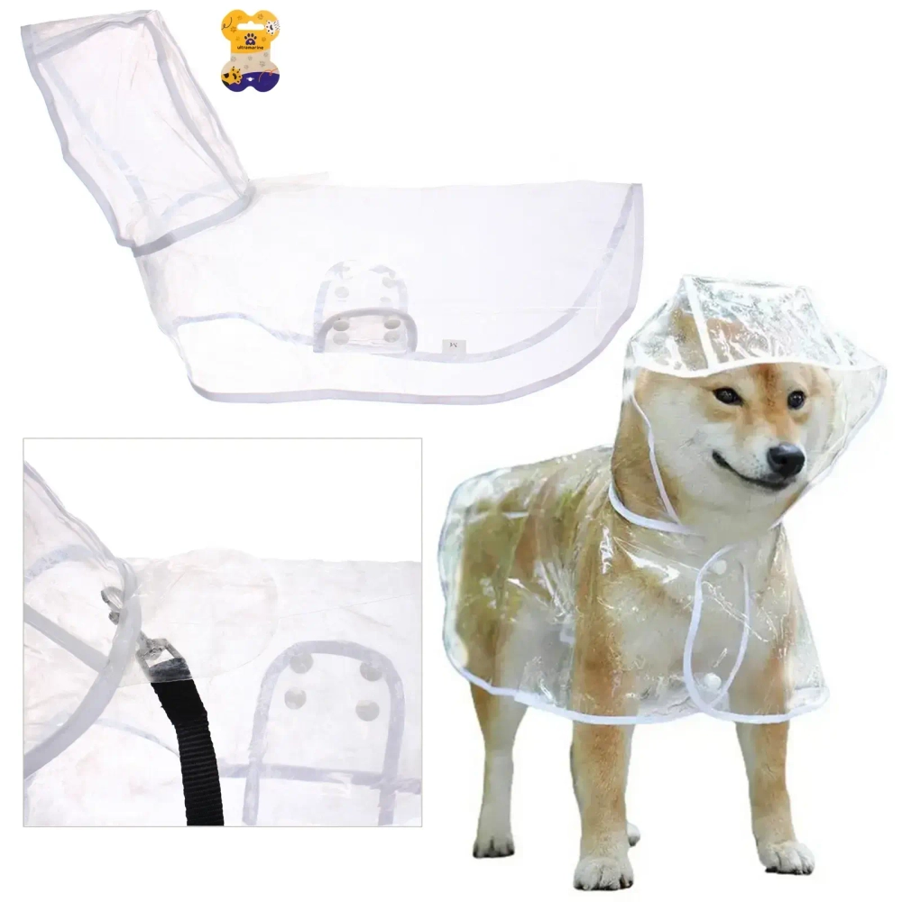 Дождевик для мелких пород собак «KOMFORT», прозрачный, р M