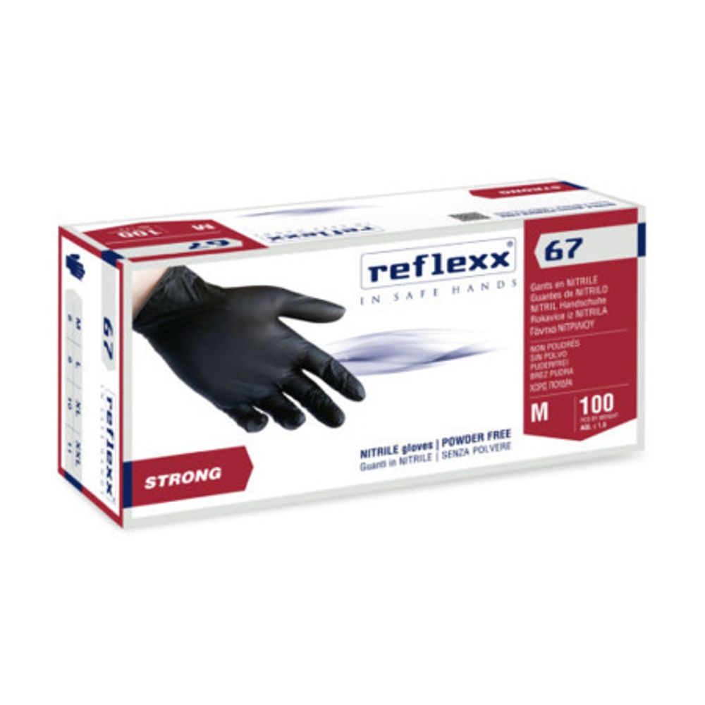 AuTech Reflexx Одноразовые перчатки химостойкие R67-XL. 5,5 гр. Толщина 0,11 мм, 100шт