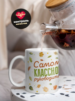 Кружка, подарок учителю, 330мл, 1шт.