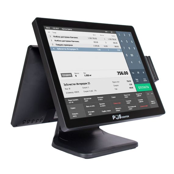 Сенсорный моноблок POScenter POS101-17 (17&quot;, PCAP, J3455, RAM 4Gb, SSD 128Gb, MSR) Windows 10 IoT Entry