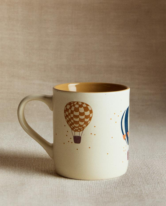 ZARA HOME ДЕТСКАЯ КЕРАМИЧЕСКАЯ КРУЖКА «ВОЗДУШНЫЕ ШАРЫ», РАЗНОЦВЕТНЫЙ