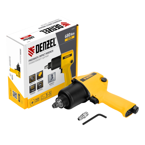 Ударный пневмогайковерт IW680, 1/2", 7000 об/мин, 680 Нм// Denzel