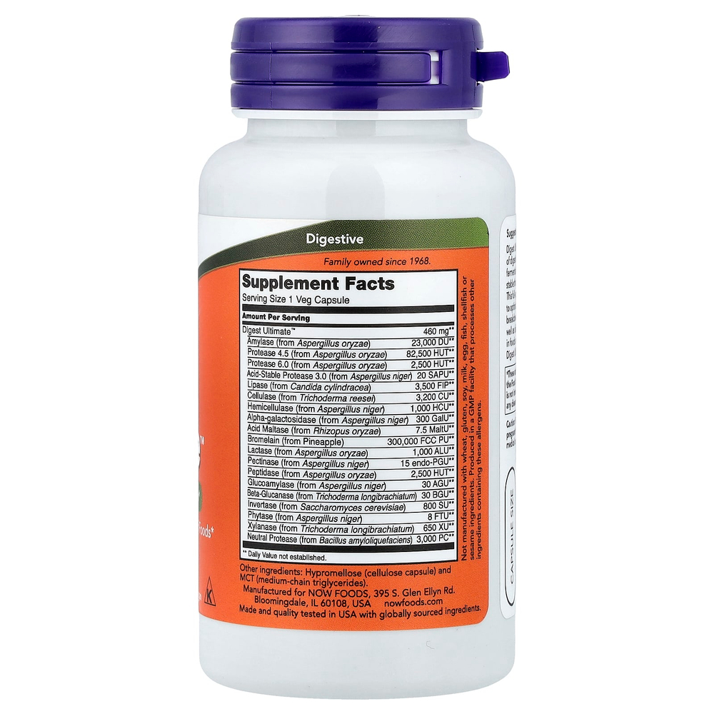 NOW Foods, Digest Ultimate™, 60 растительных капсул