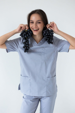 Блуза женская м644 Toray стретч серый29