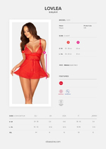 Пикантная коротенькая сорочка Lovlea (Размер: S-M) (Цвет: красный)