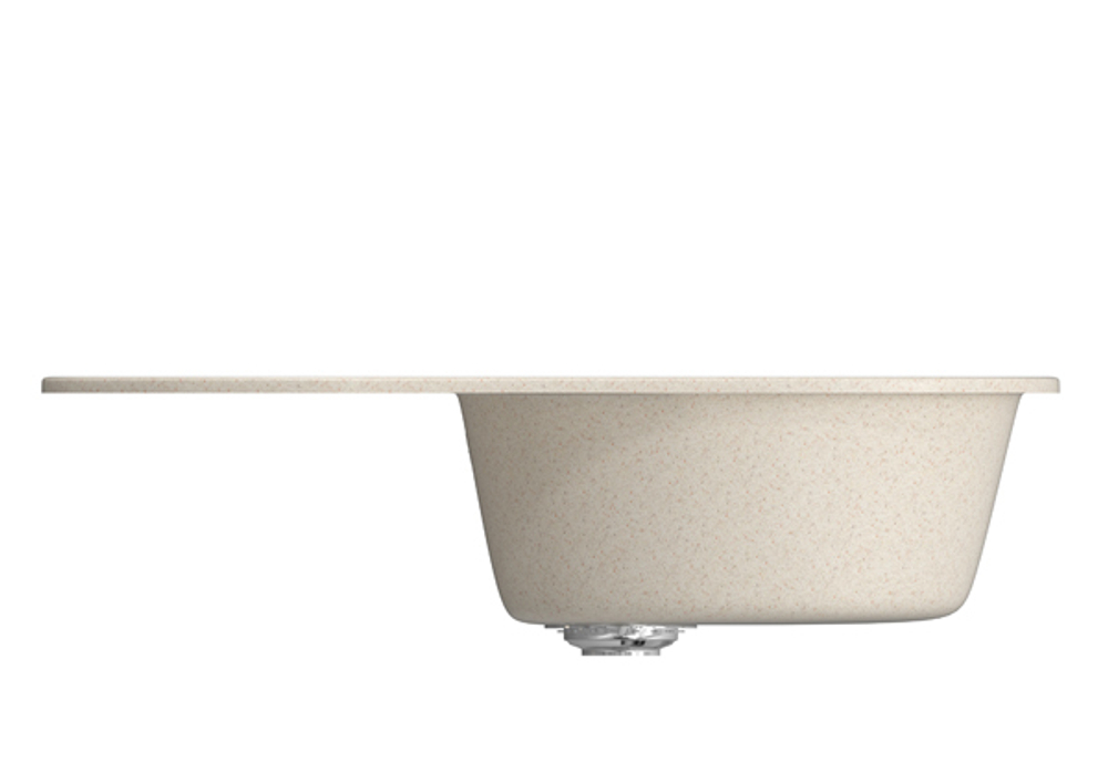 Мойка ML-GM16 овальная с крылом, бежевая (328), 720*465*180мм (551929)