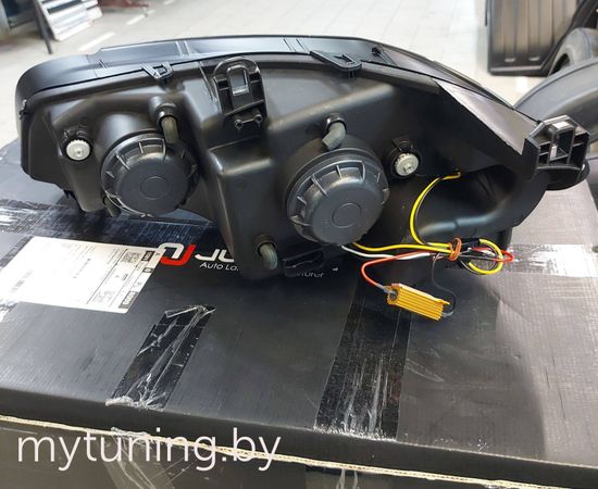 Фары передние black u-led bar hid для BMW X5 E70