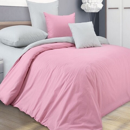 Комплект постельного белья "IS. ВОЗДУШНЫЙ ПОЦЕЛУЙ (розовый)", перкаль, 100% хлопок.