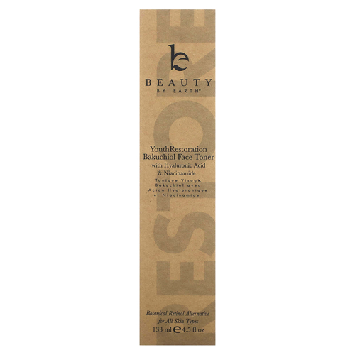 Beauty By Earth, Youth Restoration, тоник для лица бакучиол, 133 мл (4,5 жидк. унции)