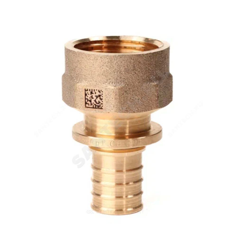 Муфта для PE-X труб аксиальная бронза Дн 16х1/2" ВР RX+ Рехау 14563273001