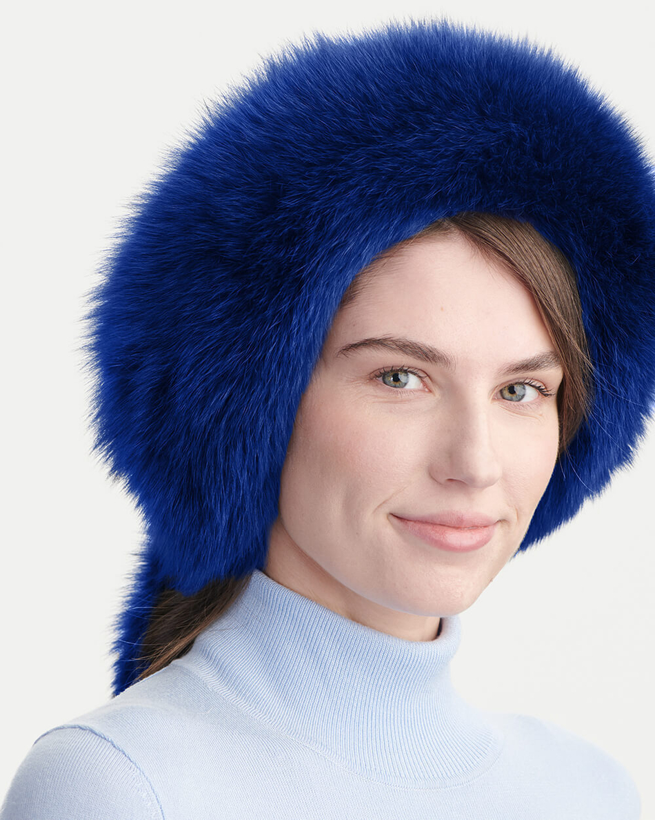 Шапка из меха лисы