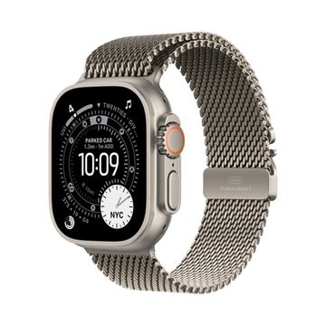 Умные часы Apple Watch Ultra 3, 49 мм, Natural Titanium Milanese Natural Loop M. , титановый-бежевый
