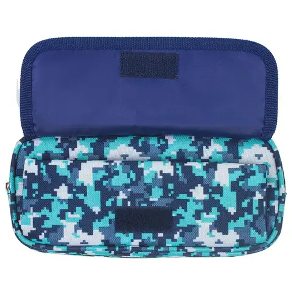 Пенал мягкий 1 отделения 210х50х90 Brauberg Military, синий, ткань