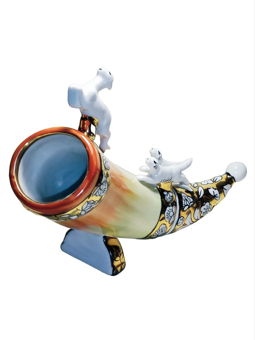 Статуэтка "Рог с охотничьей сценой" Киевский ЭКХЗ