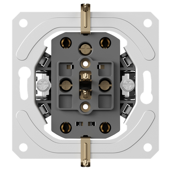 Механизм розетки двойной Schuko с заземлением 16А 250В~ на винтах,  серия DB