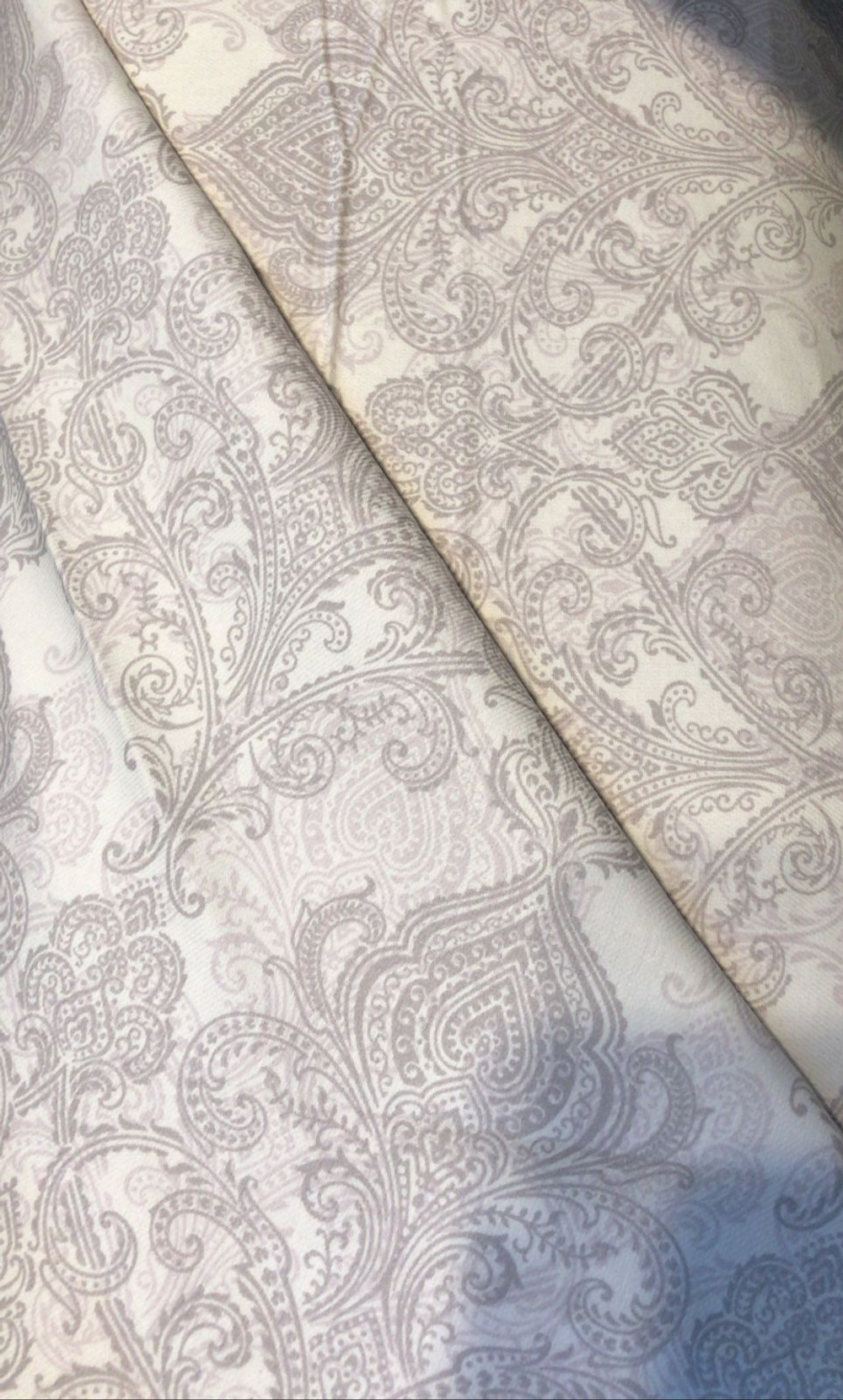 Тик 100% хлопок 150 см. Шуя (голубой вензель)