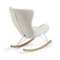 Кресло-качалка Valsa белое букле