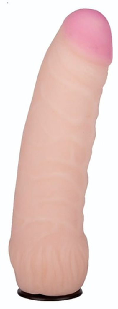 Черный пояс-трусики с двумя телесными насадками Soft-Dolli - 15,7 и 10 см. (Цвет: телесный с черным)