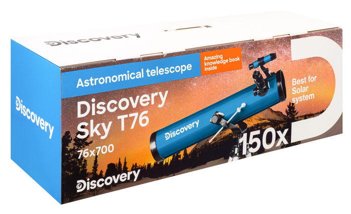 Телескоп Levenhuk Discovery Sky T76 с книгой Космос. Непустая пустота