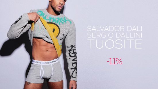 Скидка 11% на все товары брендов Salvador Dali, Sergio Dallini, Tuosite!